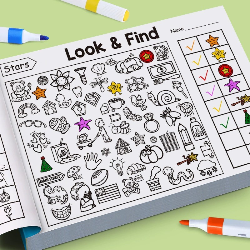 Libro para colorear Look And F - Kids Education Activities reseña y precio