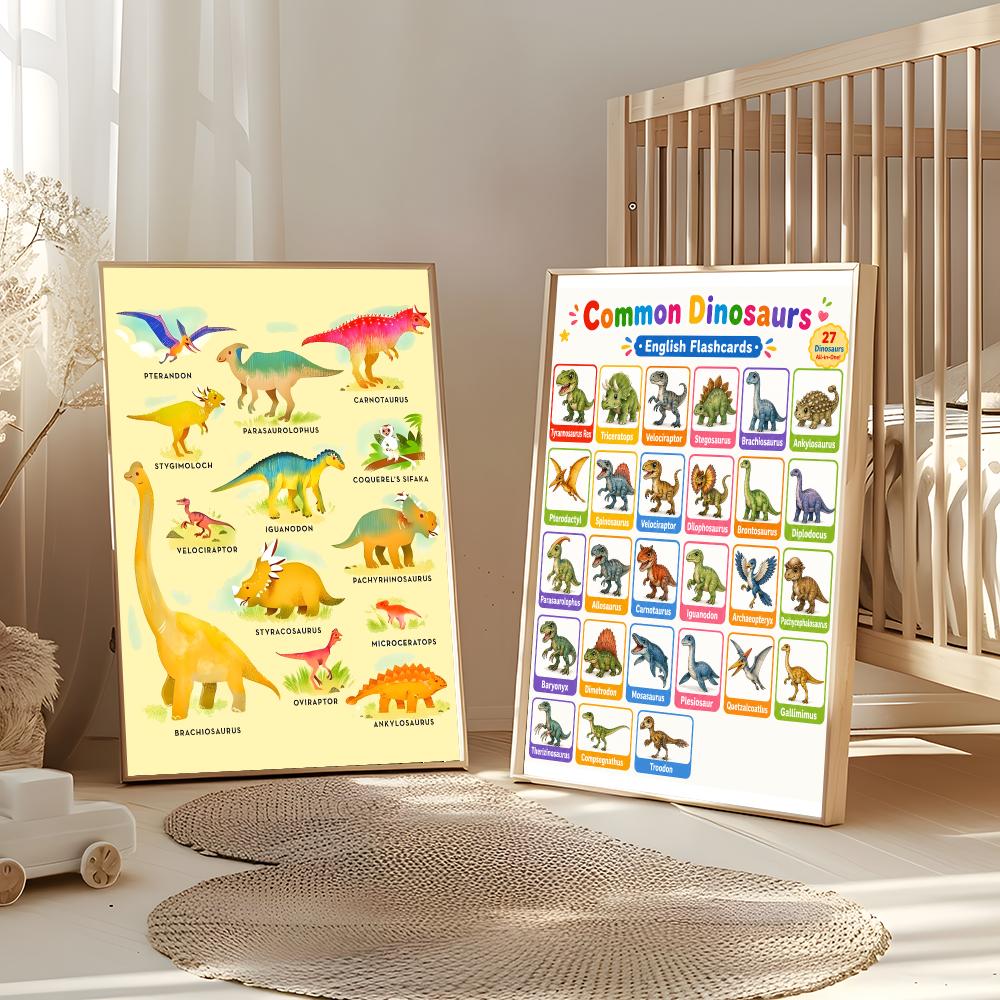 Póster con nombres de dinosaur - Kids Education Name reseña y precio